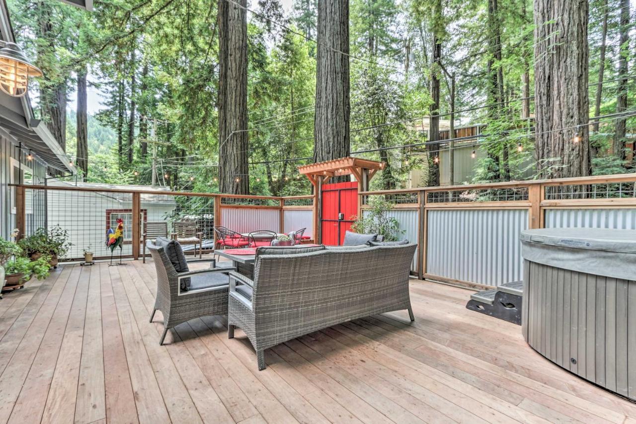 Redwoods Cabin With Hot Tub Walk To Russian River! Guerneville Exterior photo