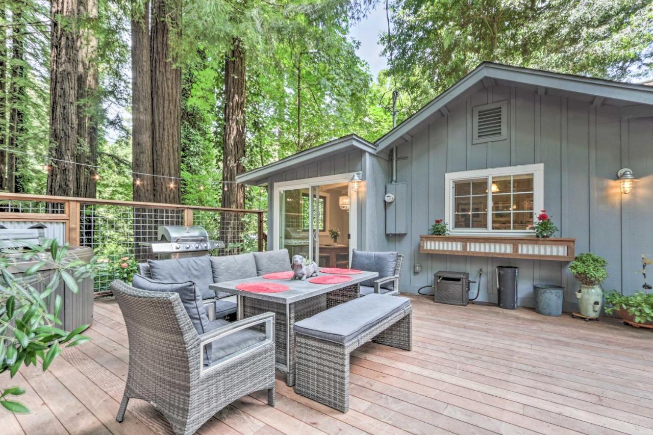 Redwoods Cabin With Hot Tub Walk To Russian River! Guerneville Exterior photo